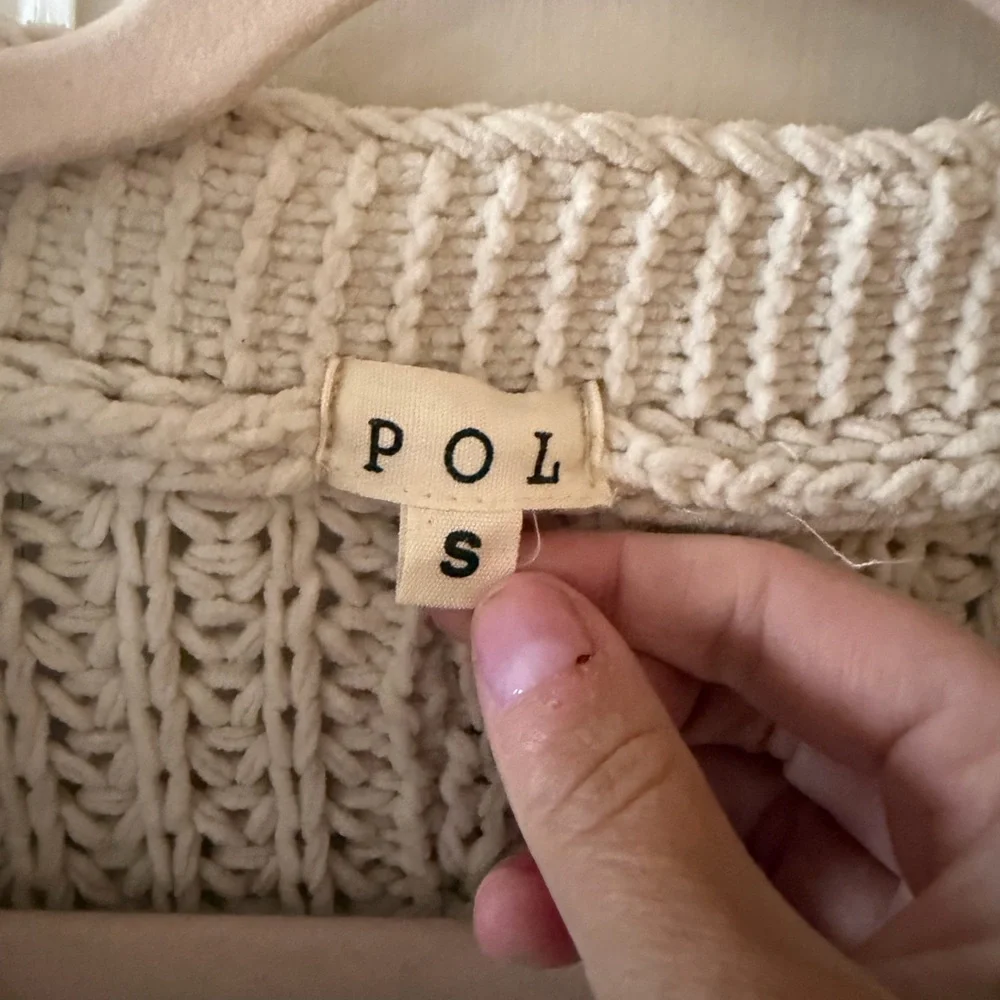 POL Cream Cardigan with Multicolor Trim - Picture 3 of 4